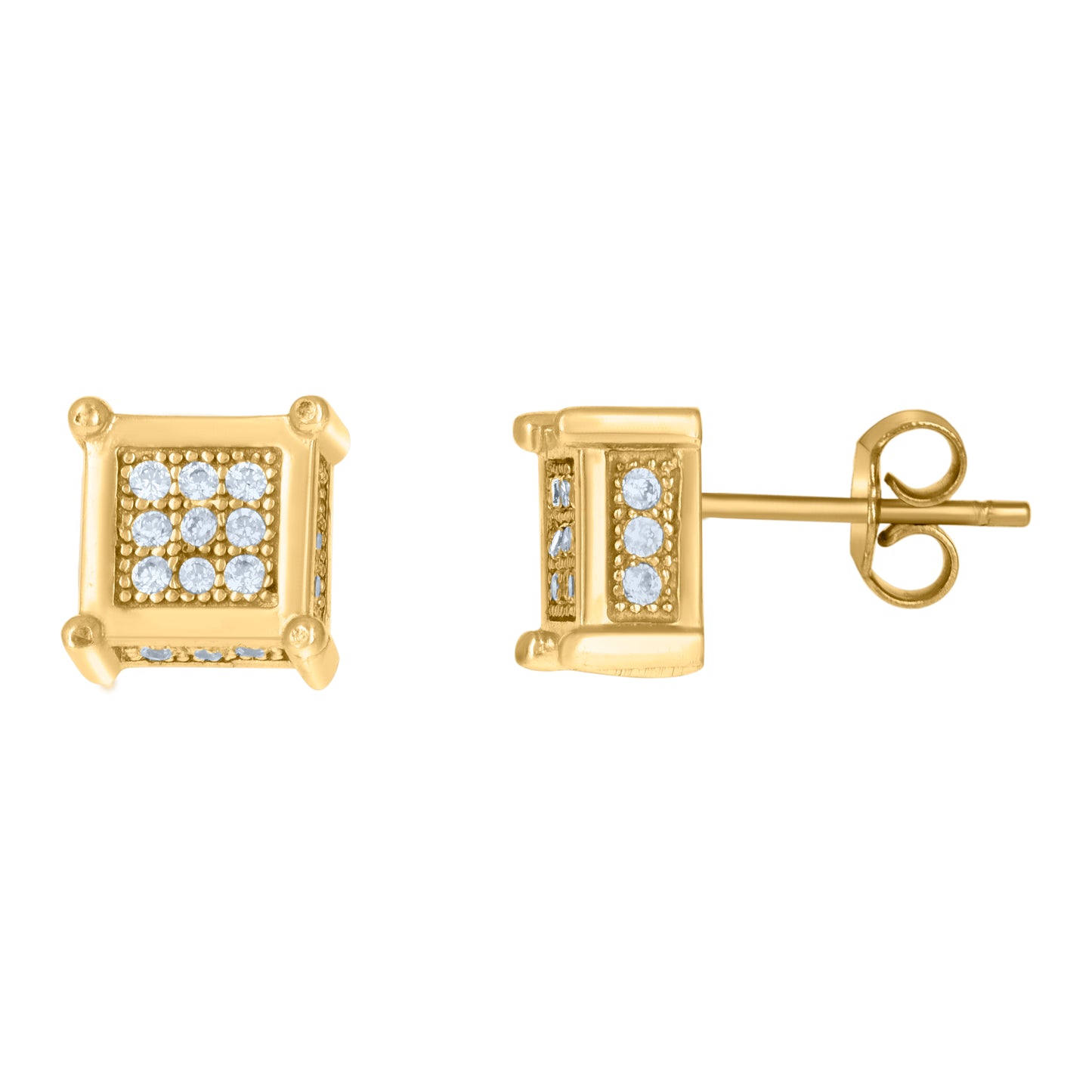 10Kt Gold Cz Earring