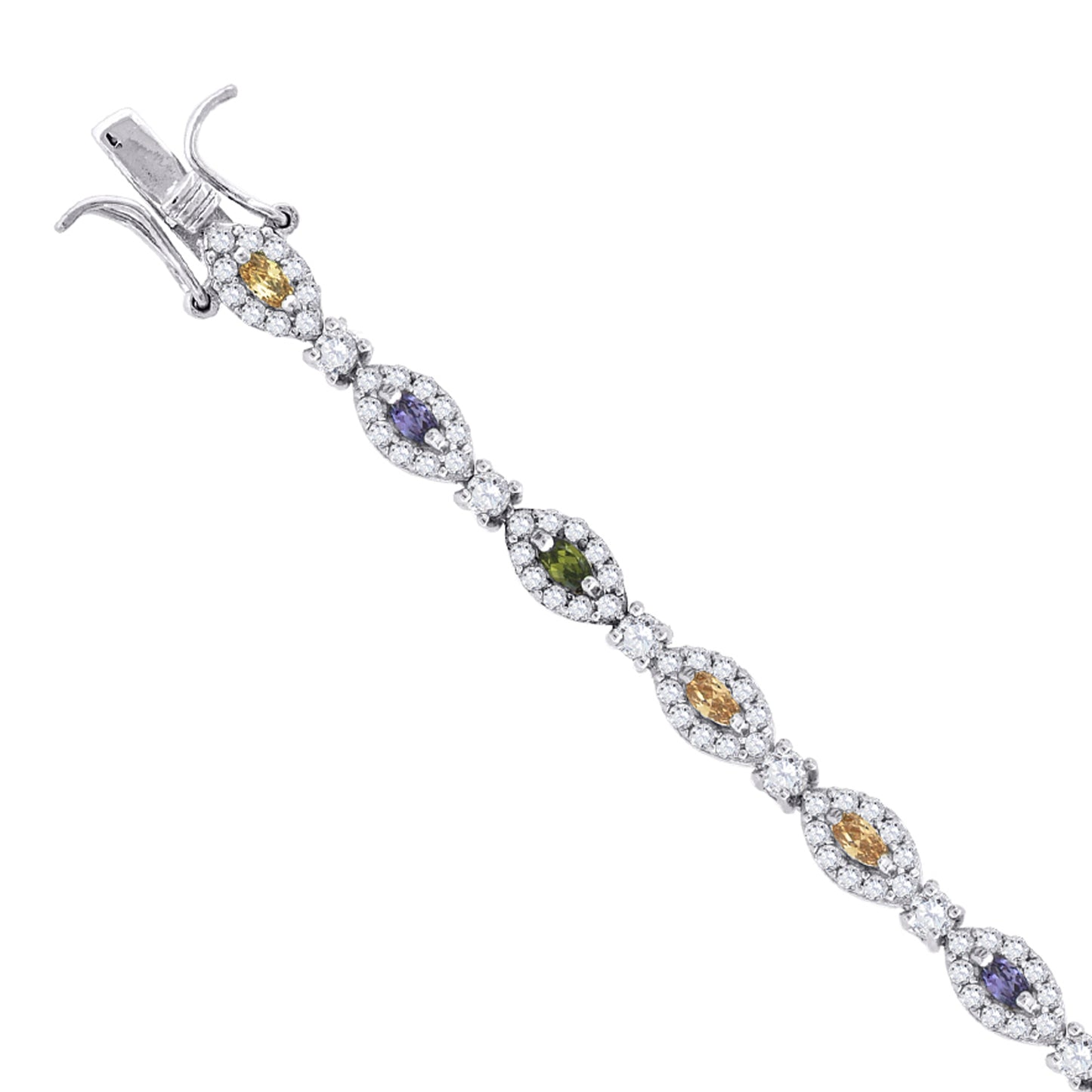 925 Sterling Silver Cz Bracelet