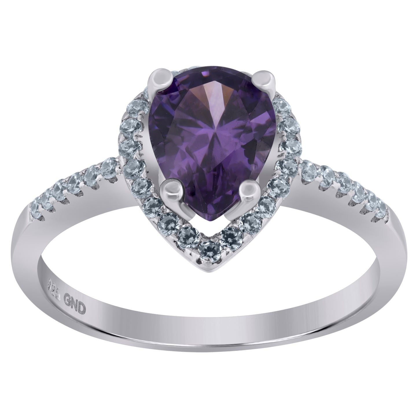 925 Sterling Silver Cz Ring S6