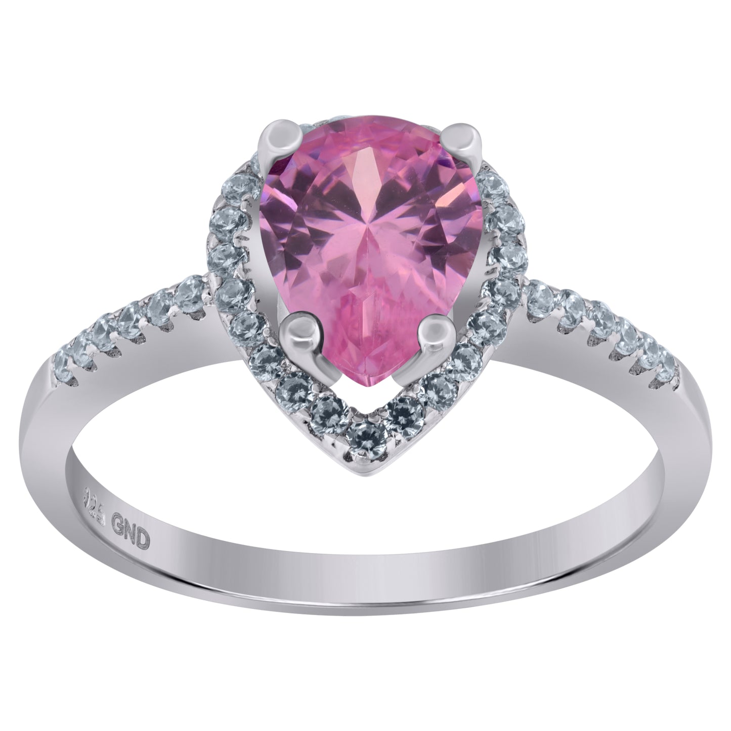 925 Sterling Silver Cz Ring S6