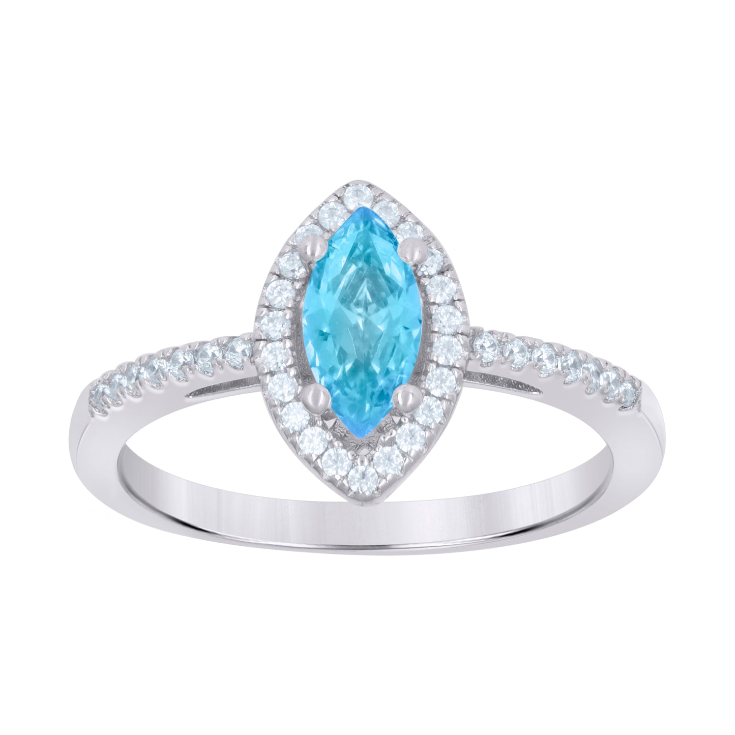 925 Sterling Silver Cz Ring S6