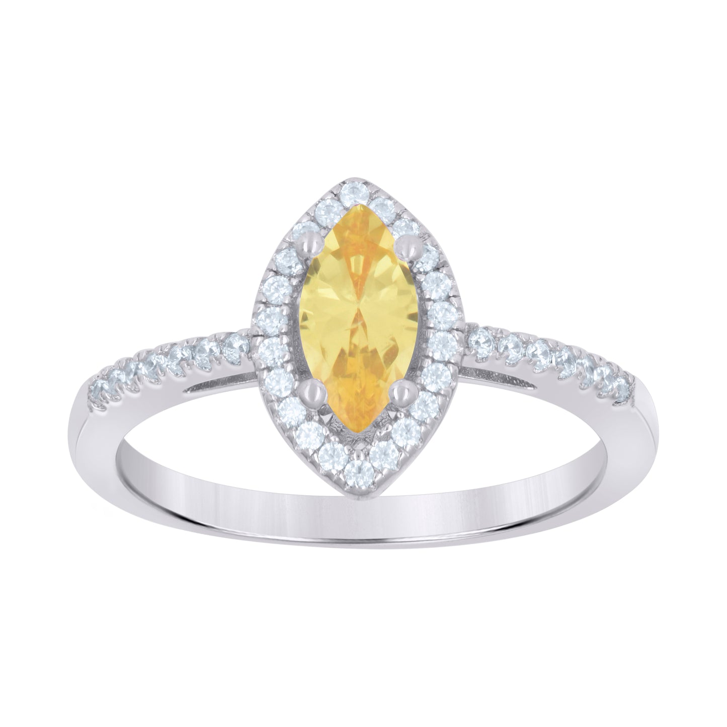 925 Sterling Silver Cz Ring S6