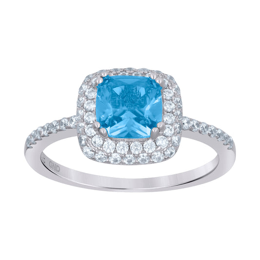 925 Sterling Silver Cz Ring S6