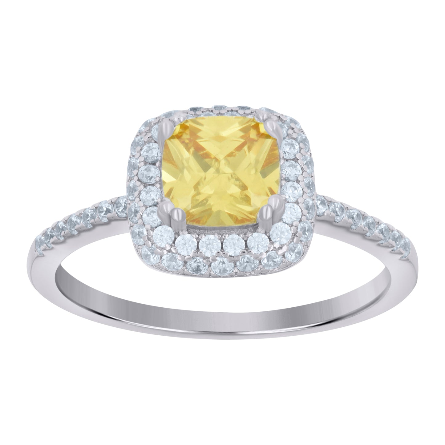 925 Sterling Silver Cz Ring S6