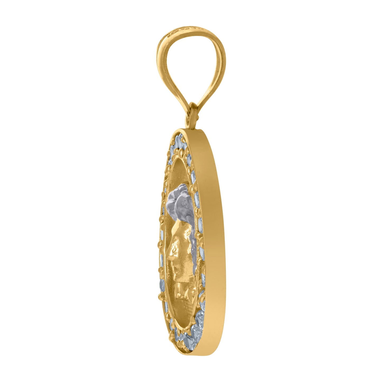 10Kt Gold Cz Pendant