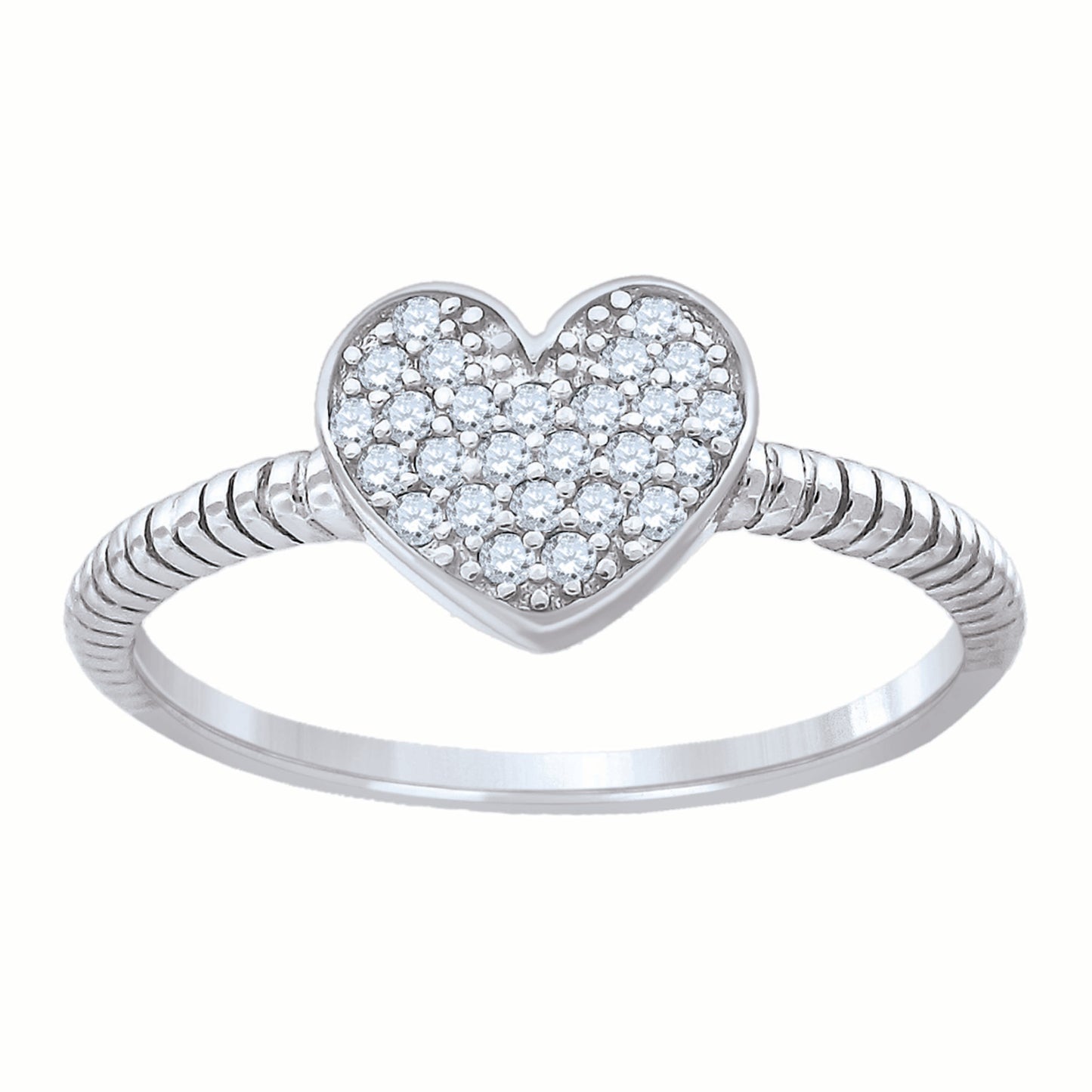 925 Sterling Silver Cz Ring S6