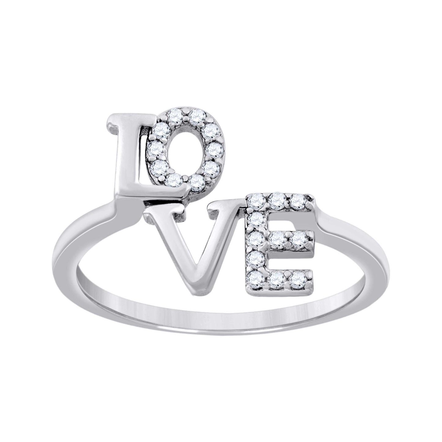 925 Sterling Silver Cz Ring S6