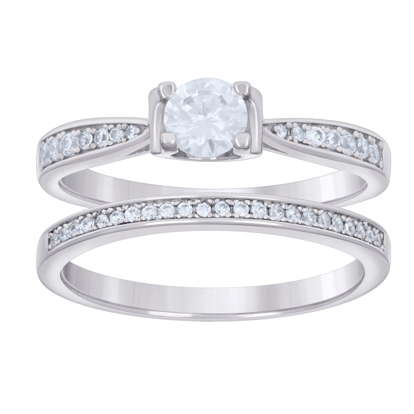 925 Sterling Silver Cz Ring S6