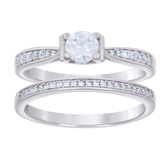 925 Sterling Silver Cz Ring S6