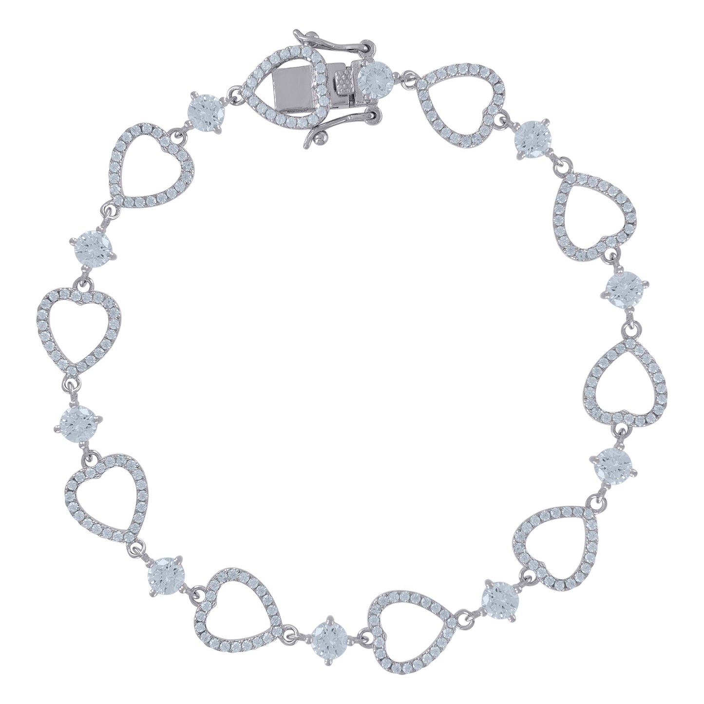 925 Sterling Silver Cz Bracelet