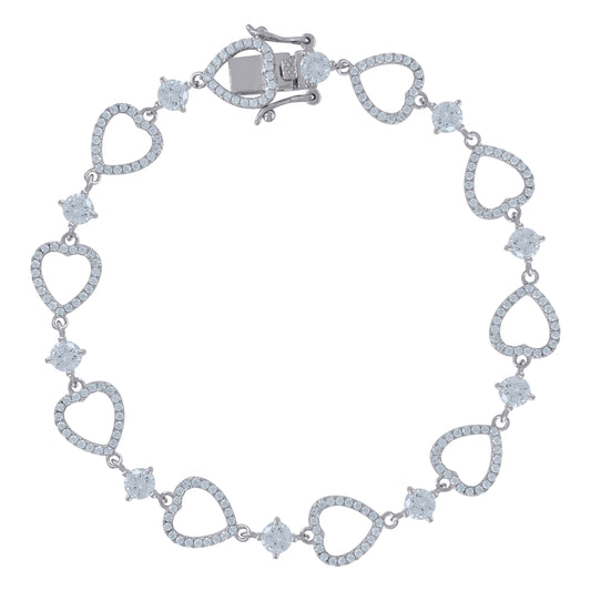 925 Sterling Silver Cz Bracelet