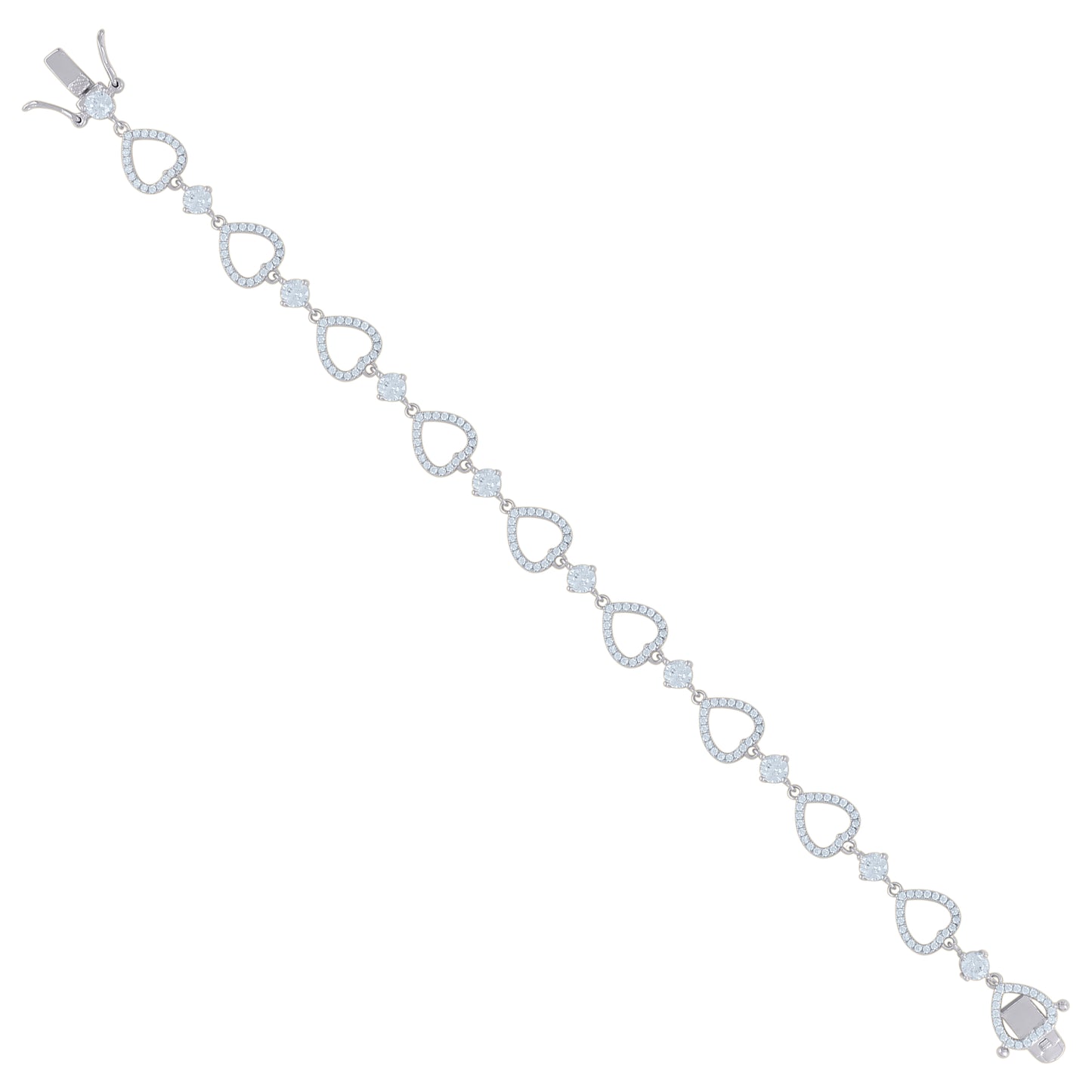 925 Sterling Silver Cz Bracelet