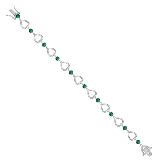 925 Sterling Silver Cz Bracelet
