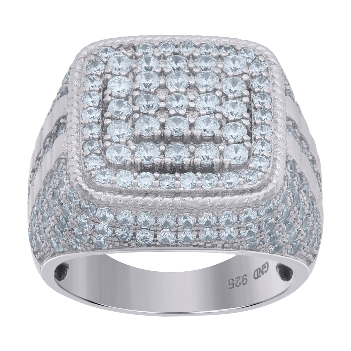925 Sterling Silver Cz Ring S9