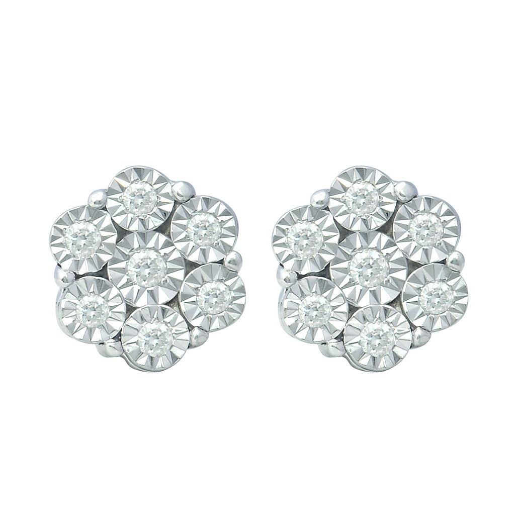 925 SS 0.19-0.20CT D-EARRING FANUC RDS