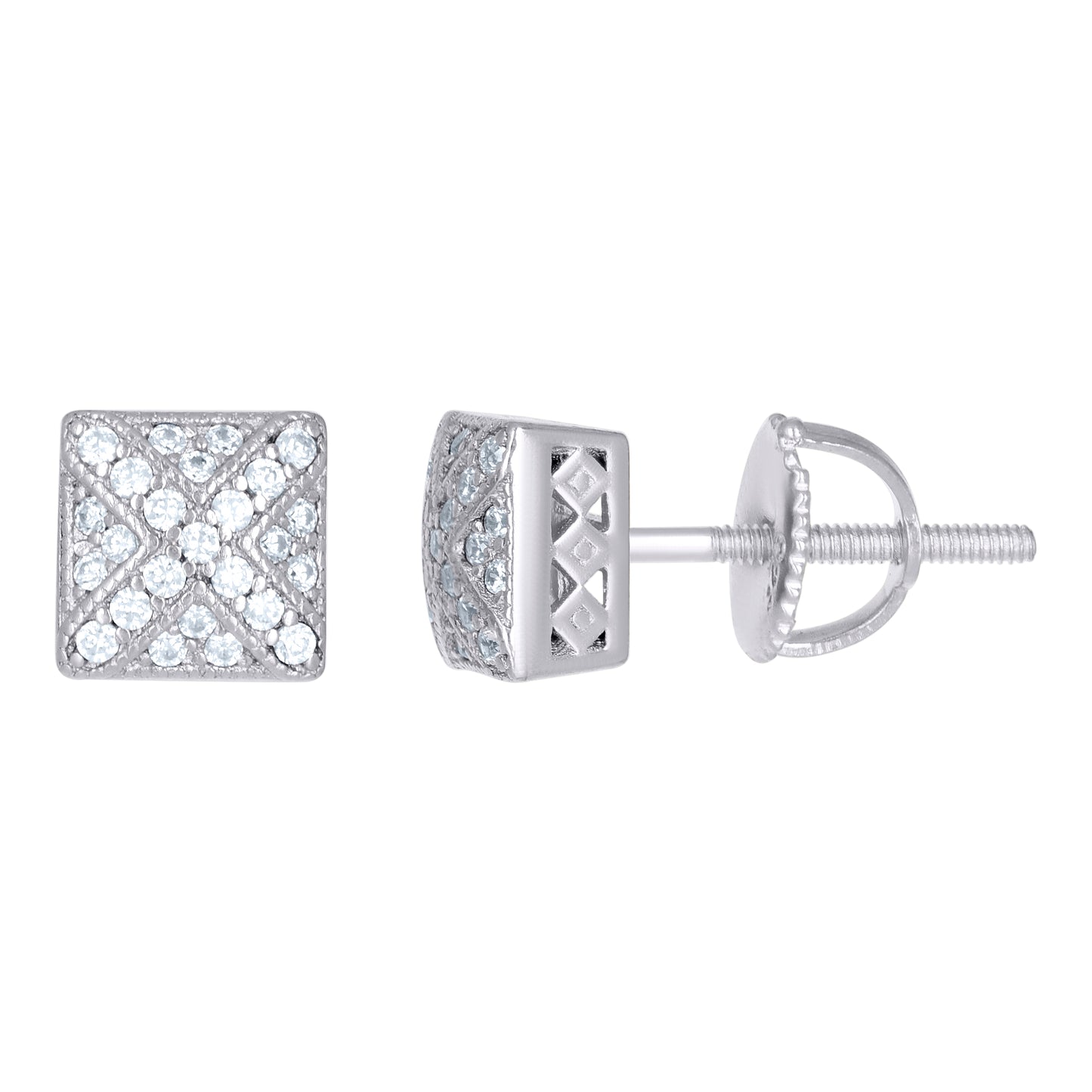 925 Sterling Silver Cz Earrings