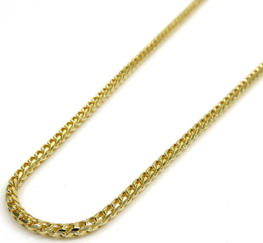 10kt Yellow Gold Franco Chain 2.9mm 22 To 30 Inches