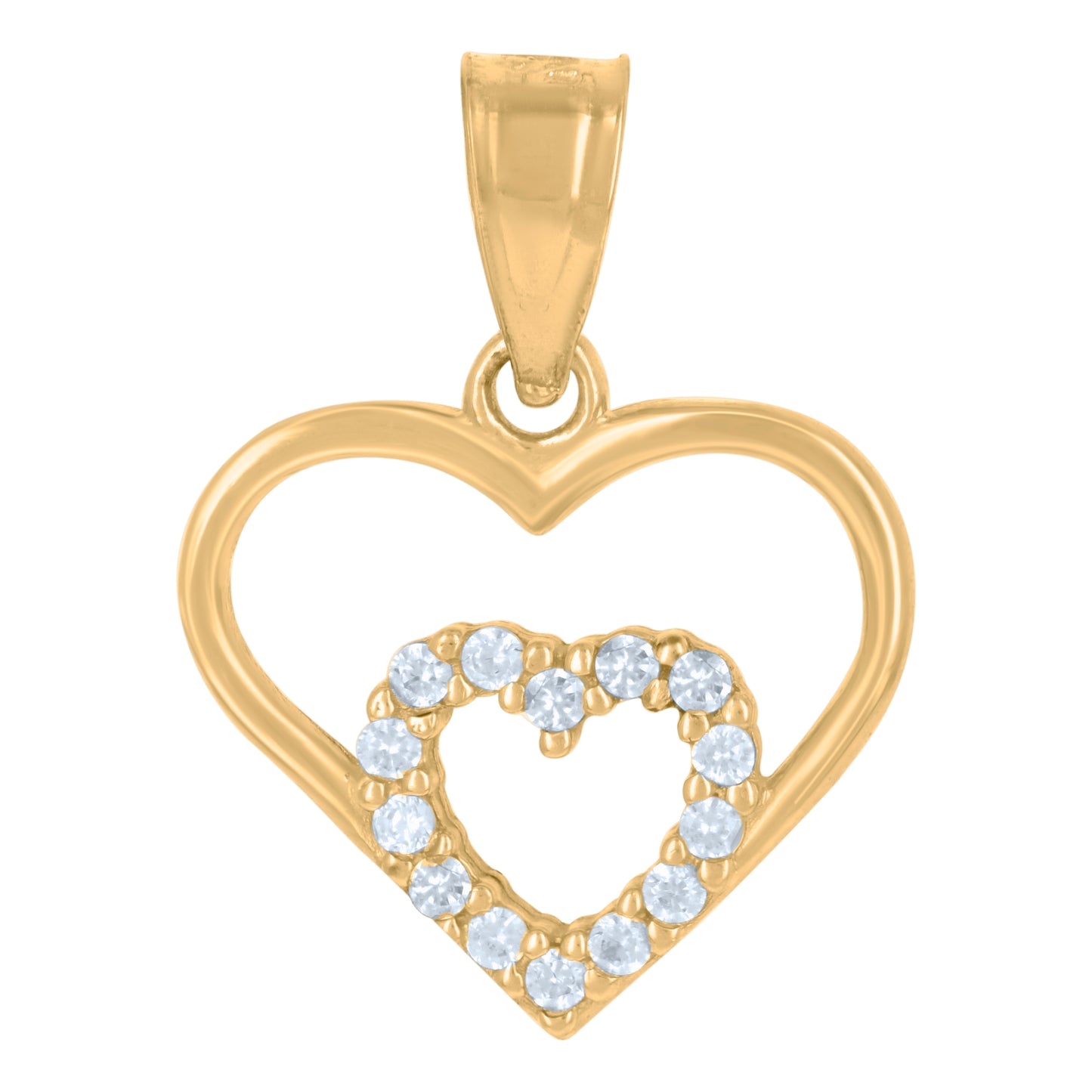 14Kt Gold Cz Pendant