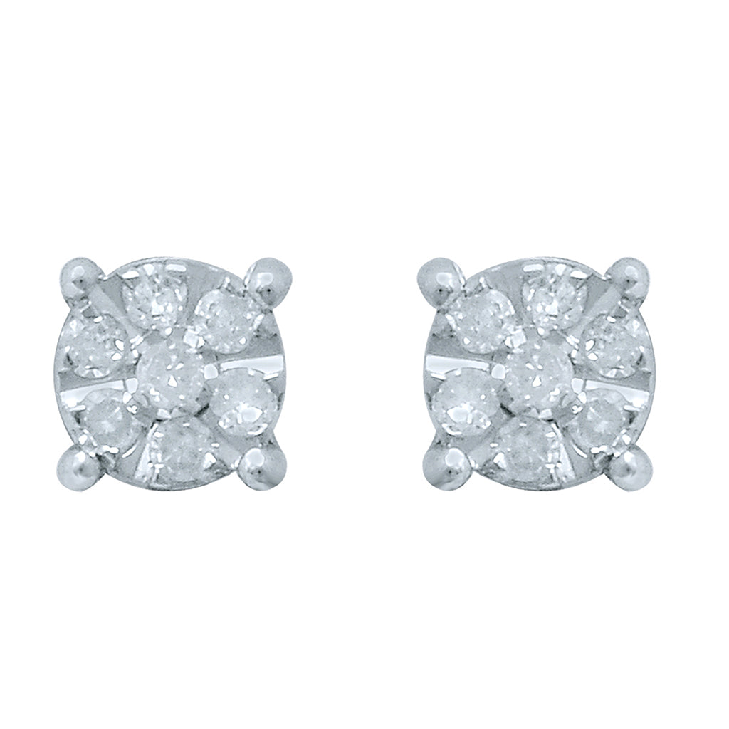 925 SS 0.10-0.11CT D-EARRING RDS