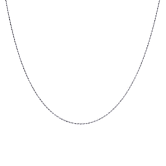 925 Silver Solid Rope Chain 1mm
