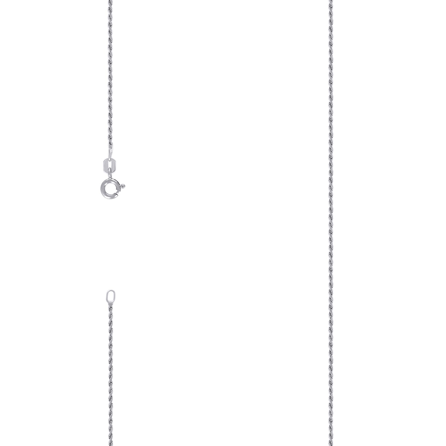 925 Silver Solid Rope Chain 1mm