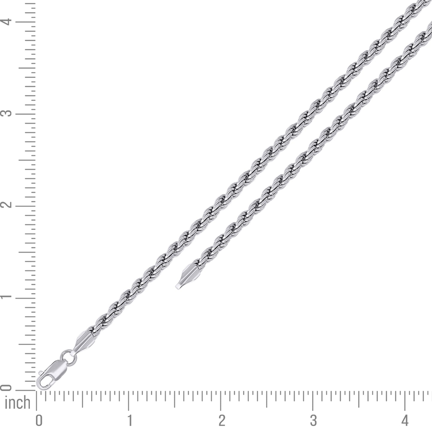 925 Silver Solid Rope Chain 4mm