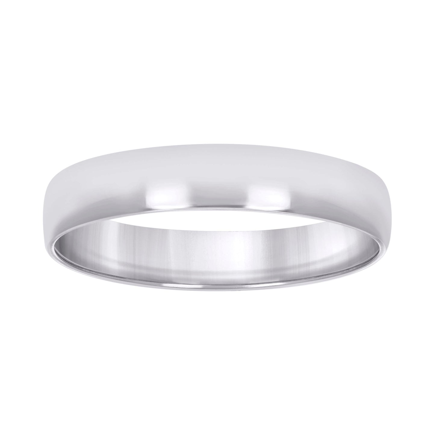 925 Silver Comfort Fit Band 5mm S5 Rhodium Plated