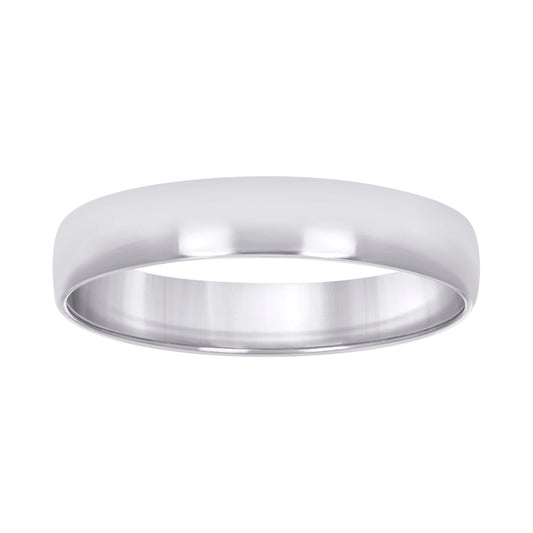 925 Silver Comfort Fit Band 5mm S5 Rhodium Plated