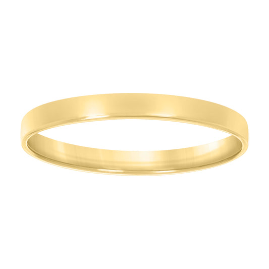 925 Sterling Silver Flat Comfort Band Yellow 3mm-S