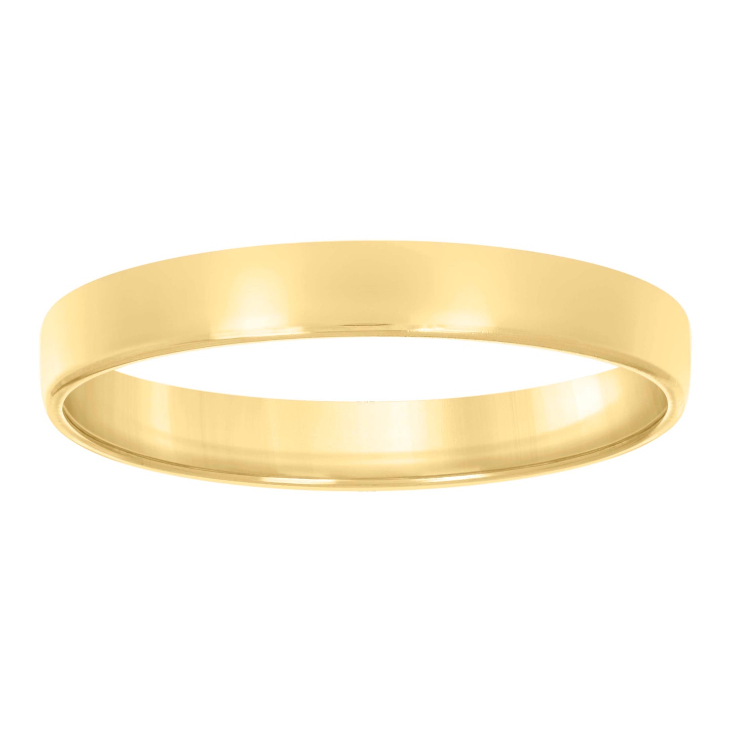 925 Sterling Silver Flat Comfort Band Yellow 4mm-S