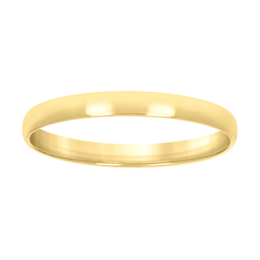925 Silver Comfort Fit Band 3mm S5 Yellow Plated