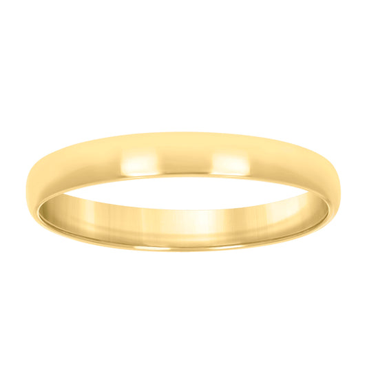 925 Silver Comfort Fit Band 4mm S5 Yellow Plated
