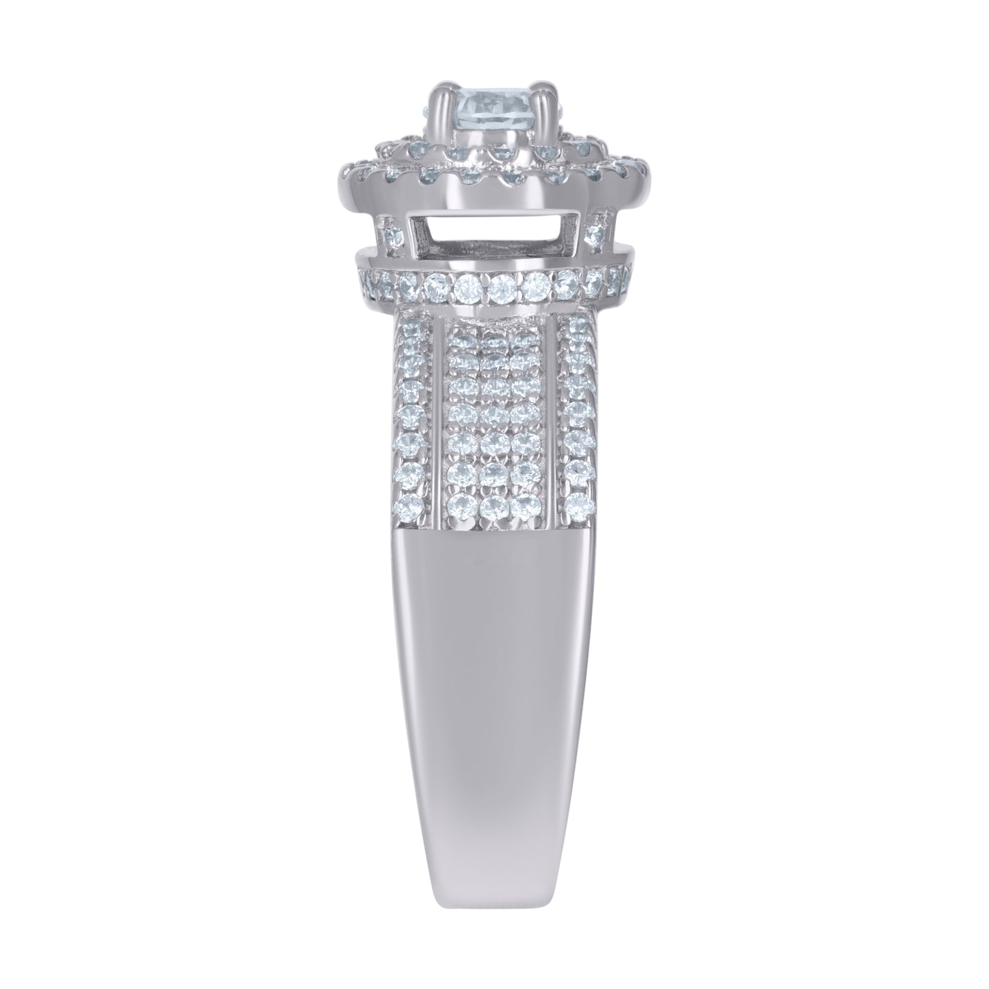 925 Sterling Silver Cz Ring S6