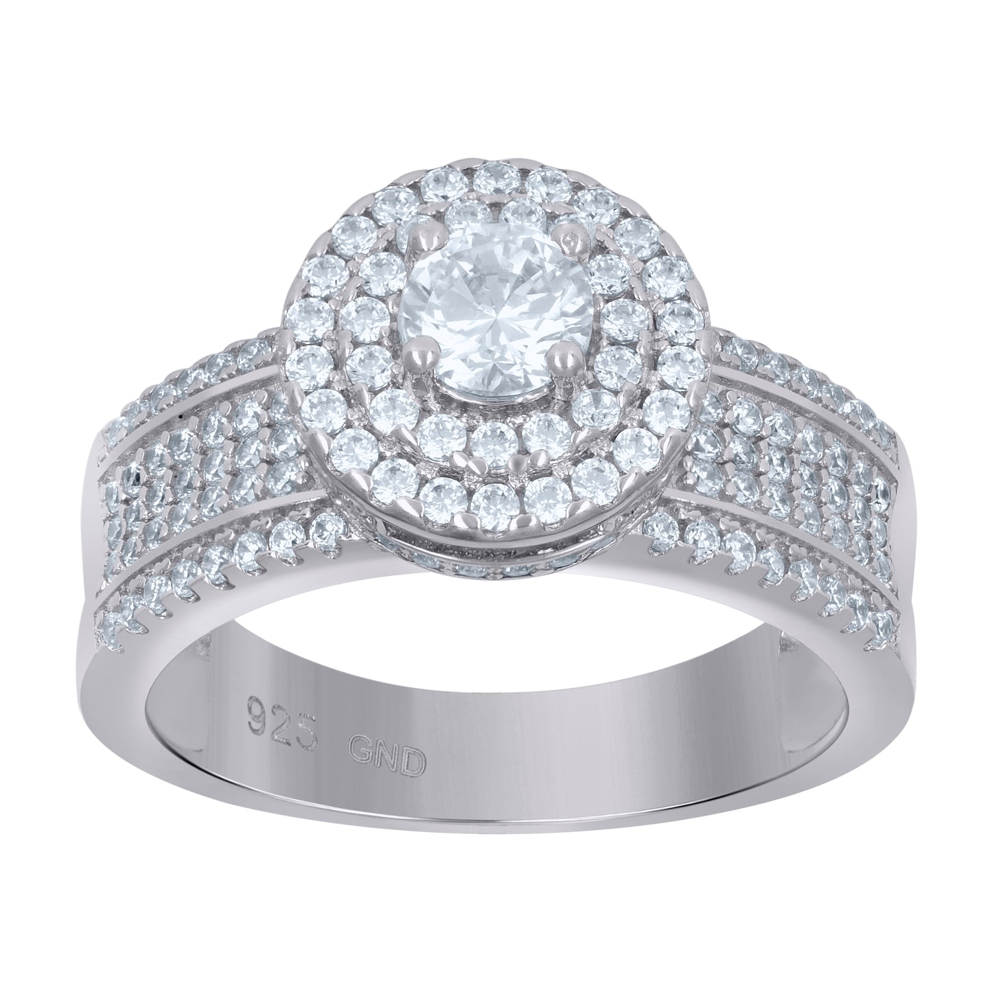 925 Sterling Silver Cz Ring S6