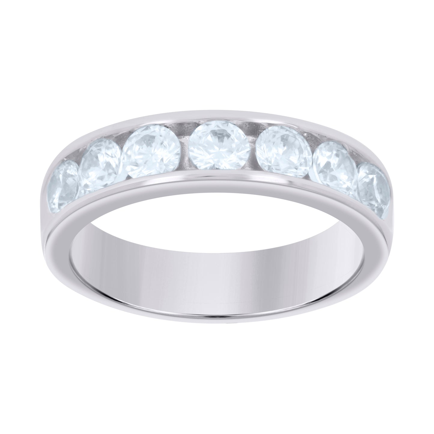 925 Sterling Silver Cz Ring S7