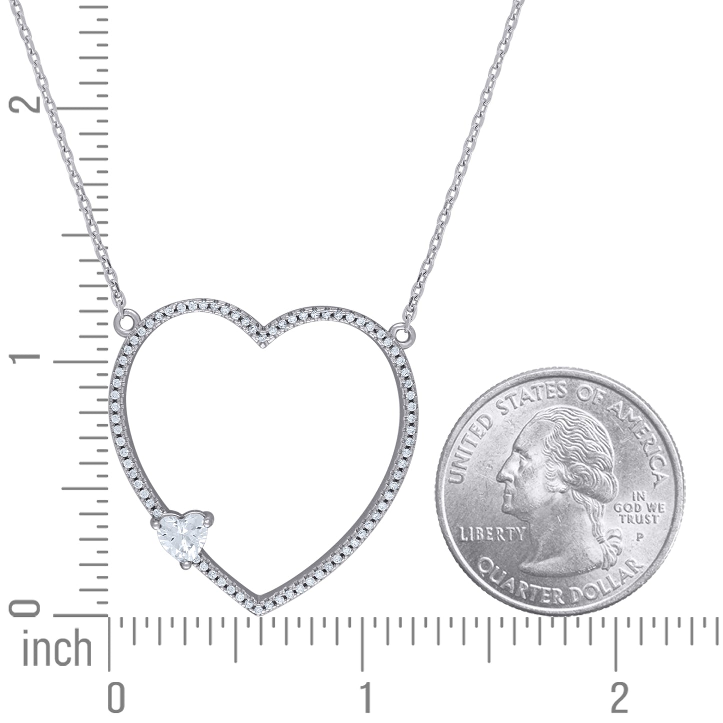 925-Cz Heart Necklace