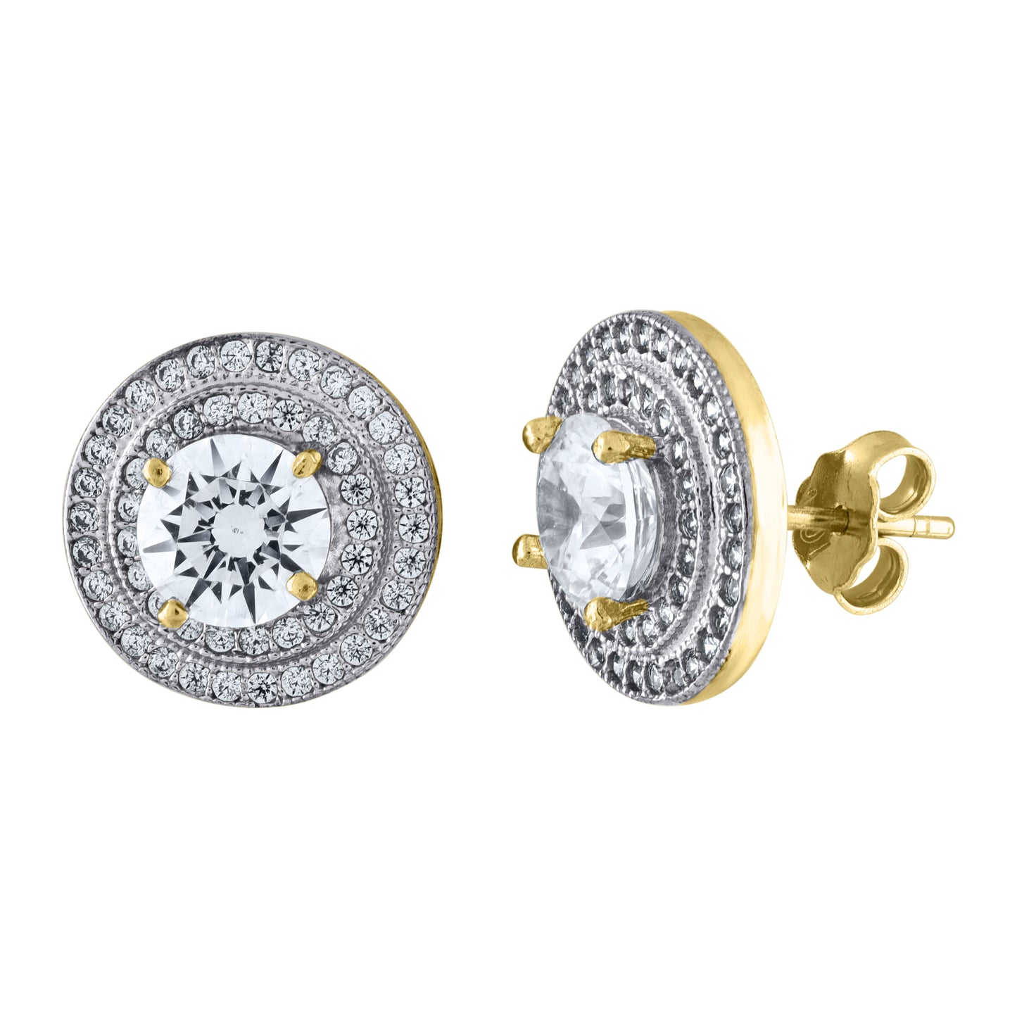 10Kt Gold Cz Earrings