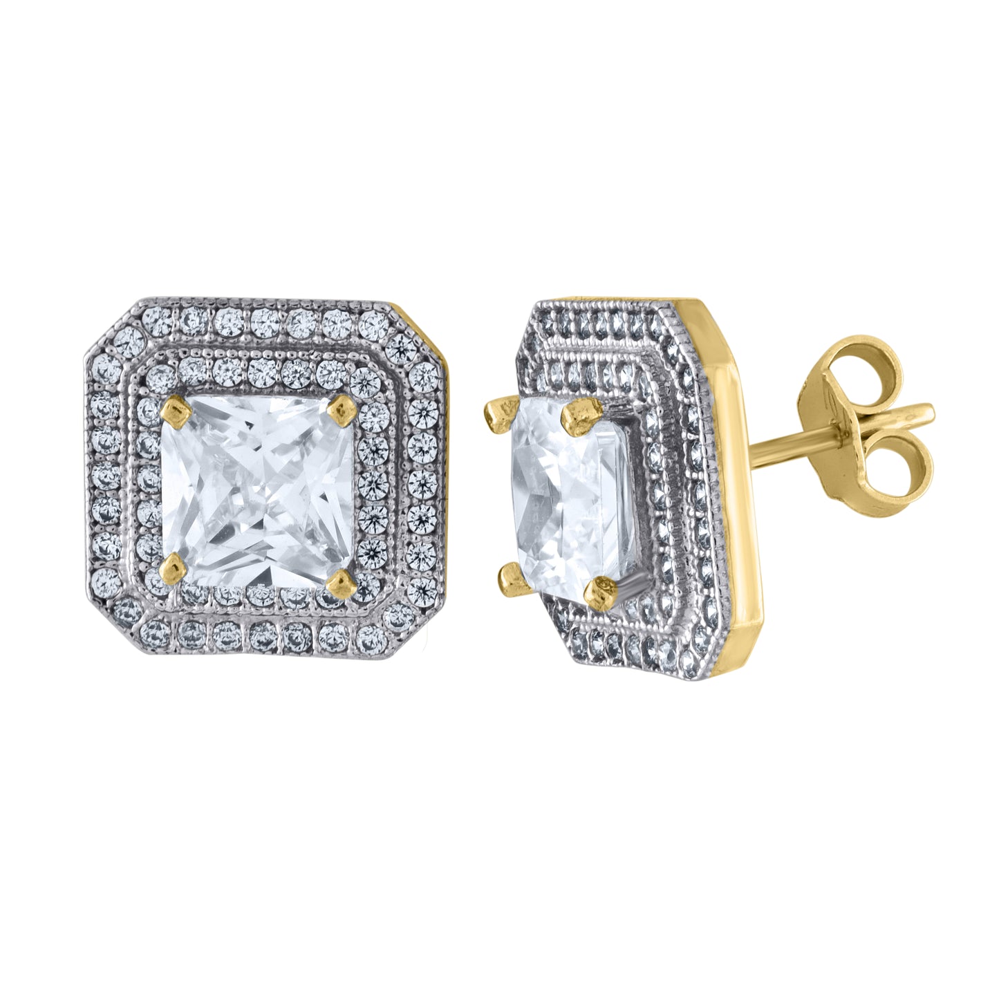 10Kt Gold Cz Earrings
