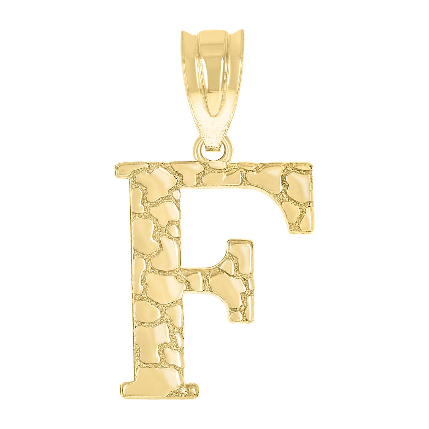 10Kt Gold Initial Letter Pendant "F"