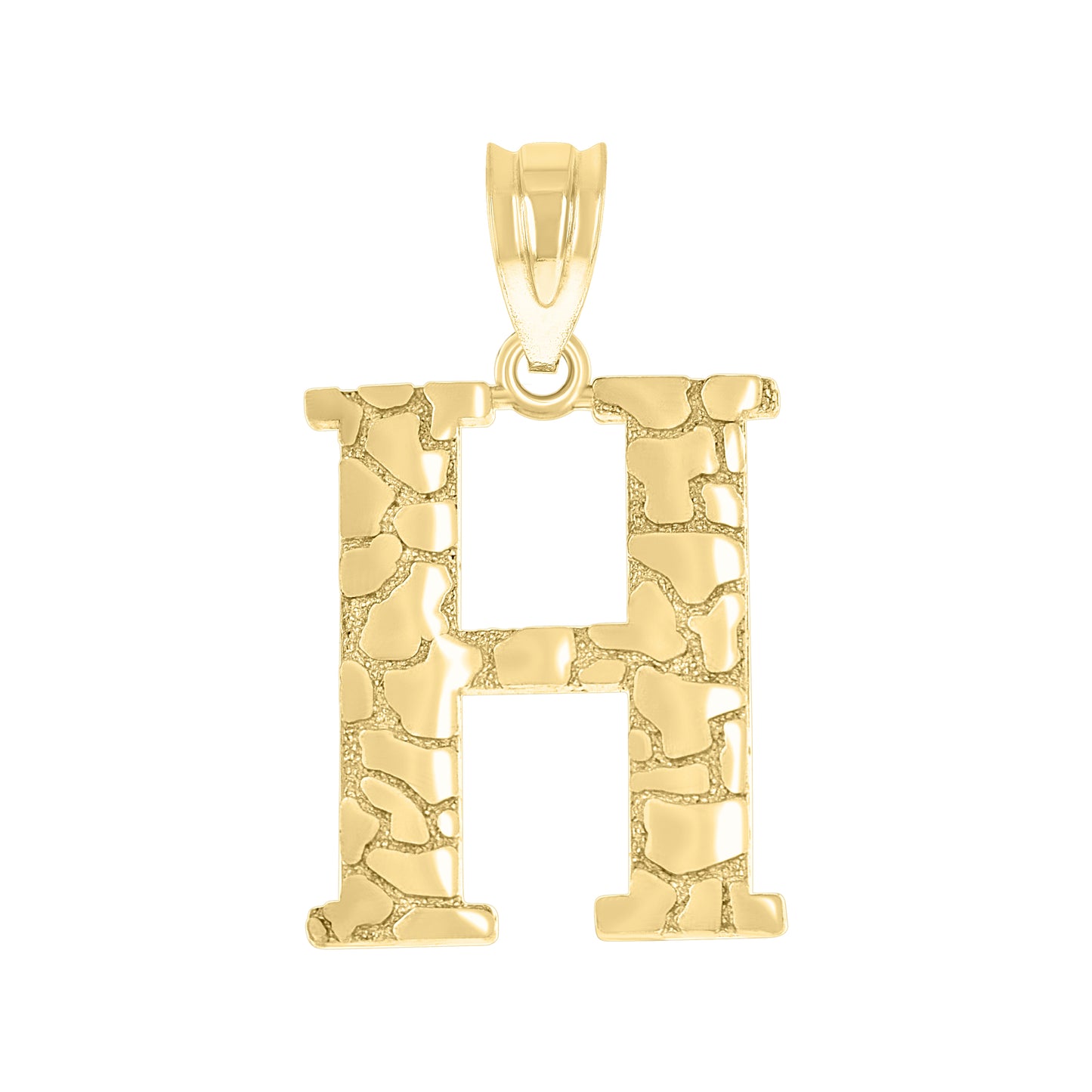 10Kt Gold Initial Letter Pendant "H"