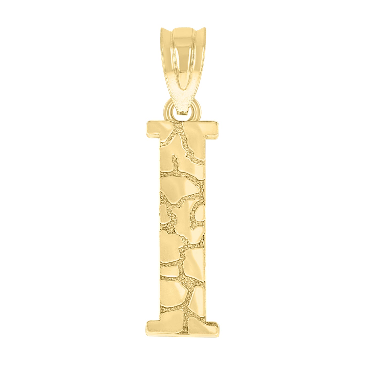 10Kt Gold Initial Letter Pendant "I"
