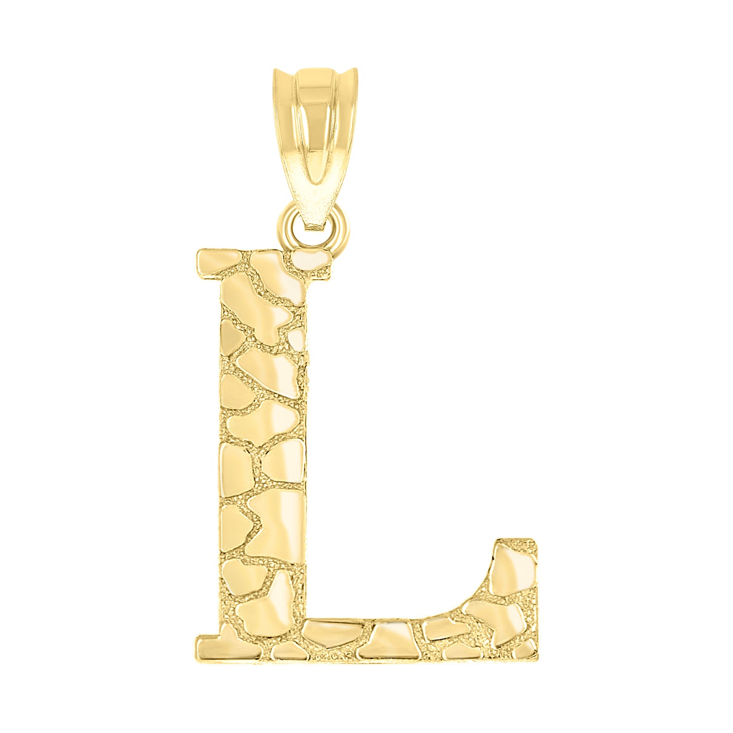 10Kt Gold Initial Letter Pendant "L"