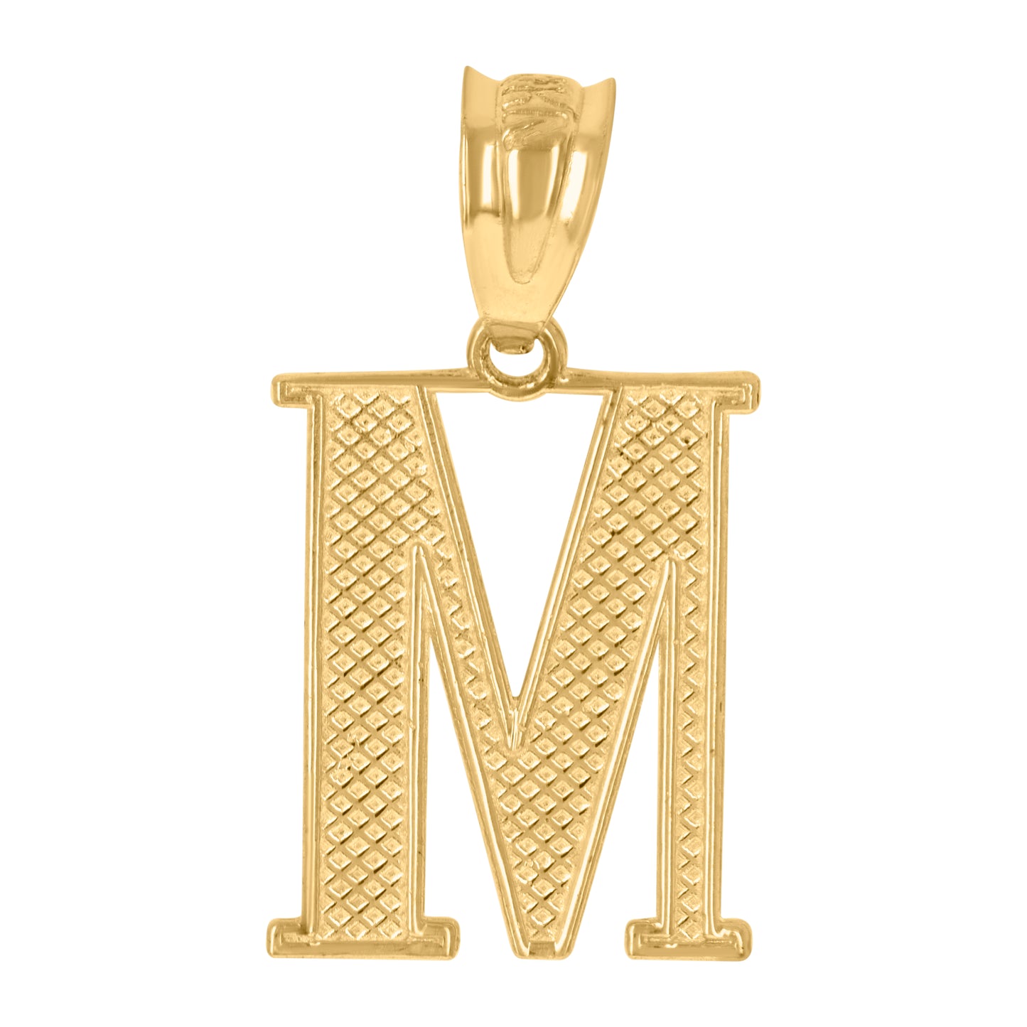 10Kt Gold Initial Letter Pendant "M"