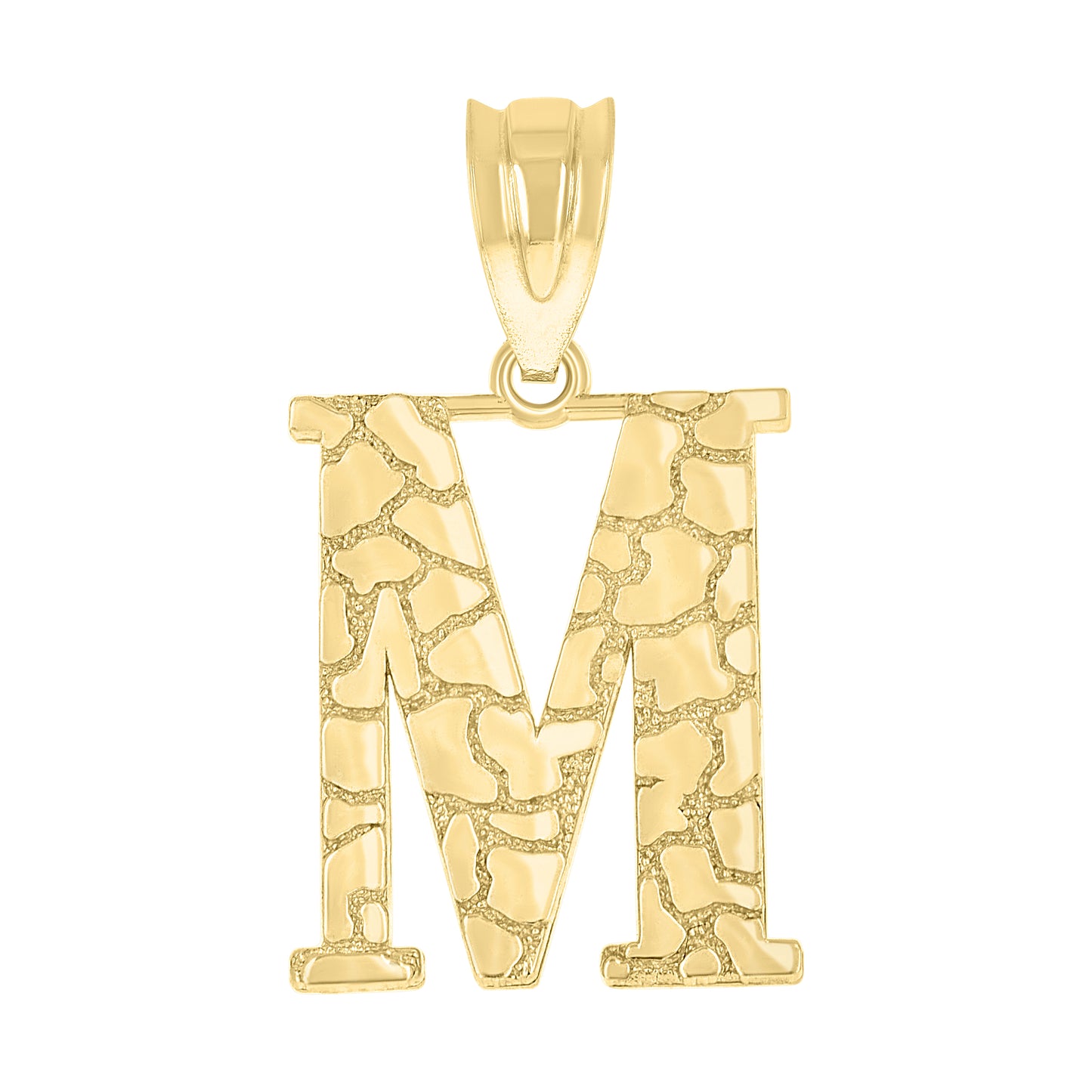 10Kt Gold Initial Letter Pendant "M"
