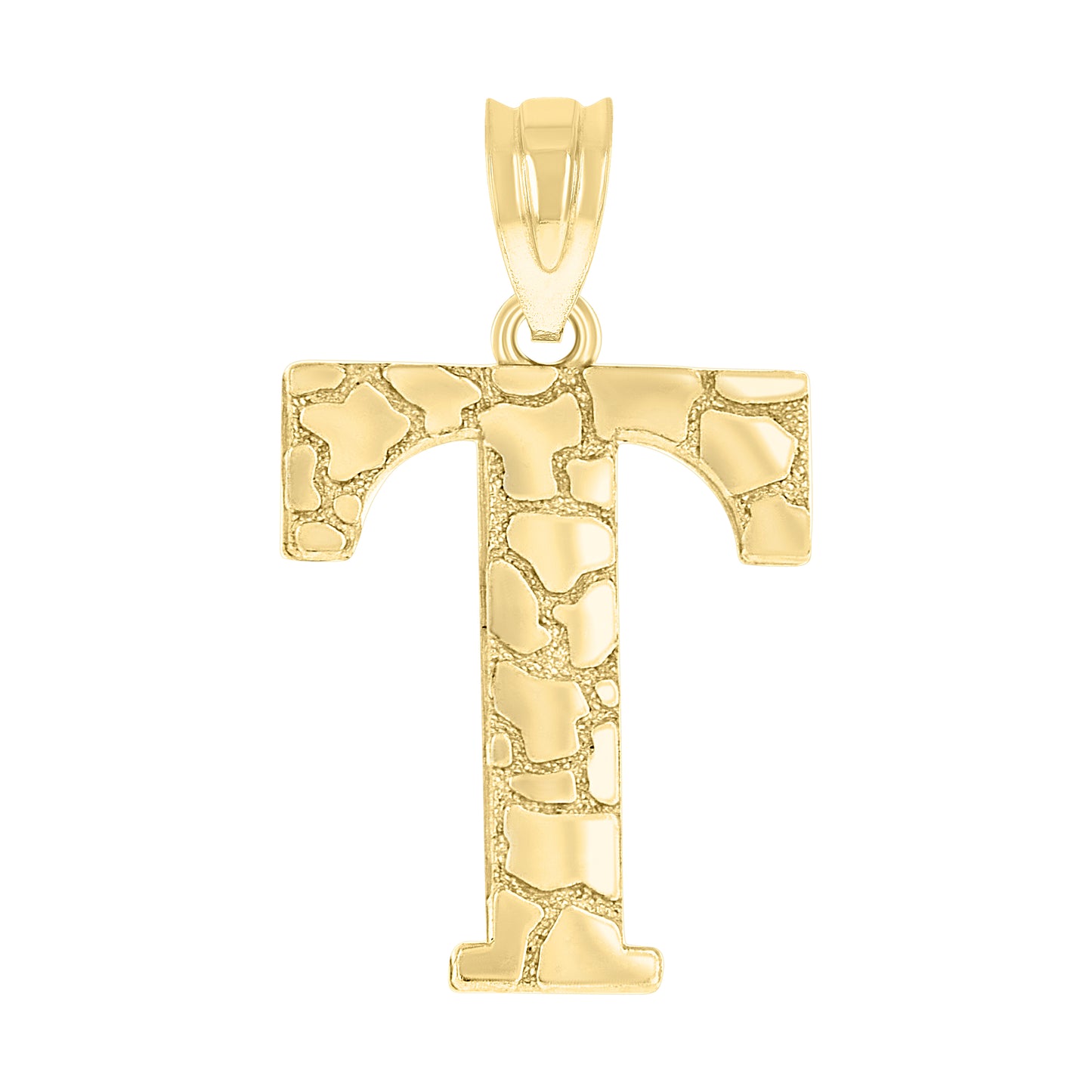 10Kt Gold Initial Letter Pendant "T"