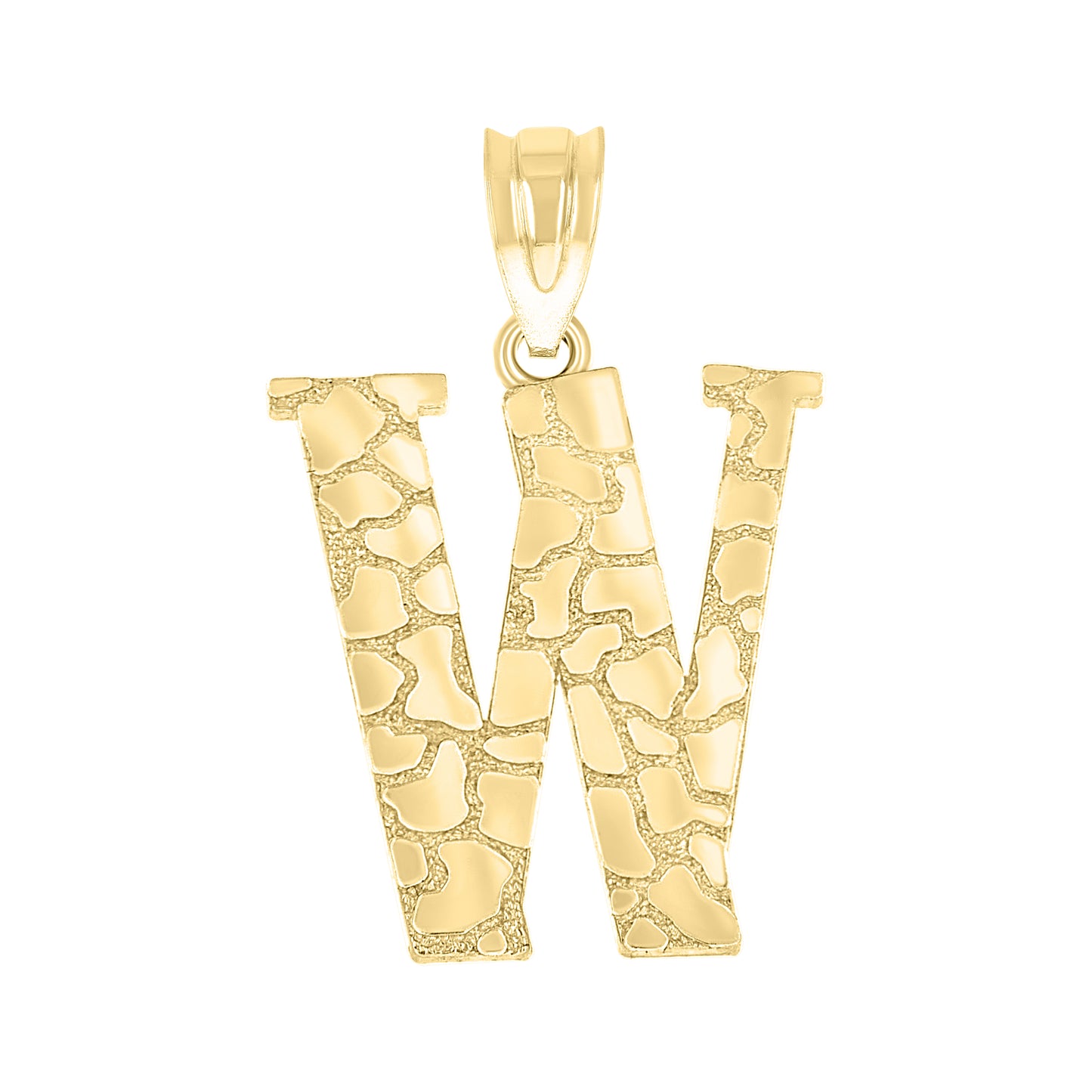 10Kt Gold Initial Letter Pendant "W"