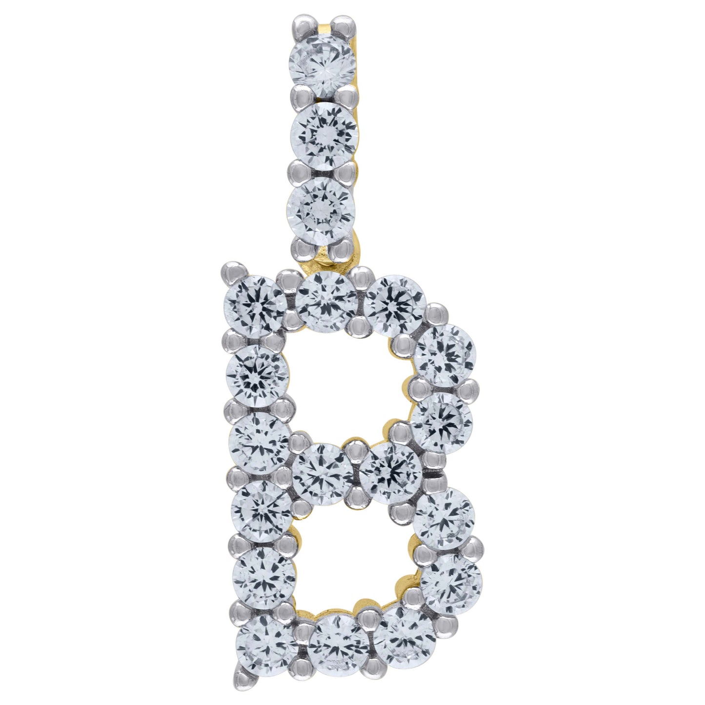 925 Sterling Silver Initial Letter "B" Pendant