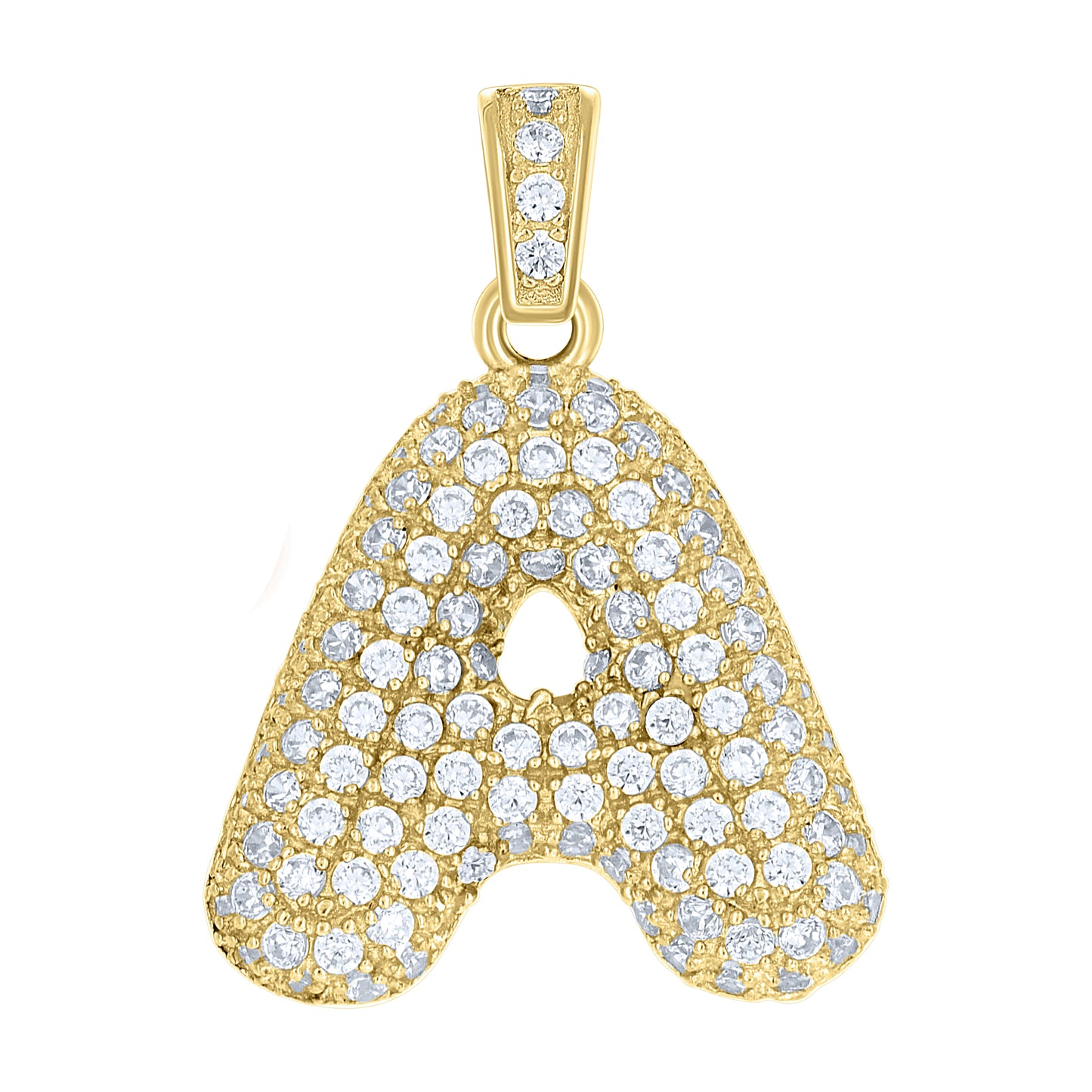 10Kt Gold Initial Letter Pendant "A"