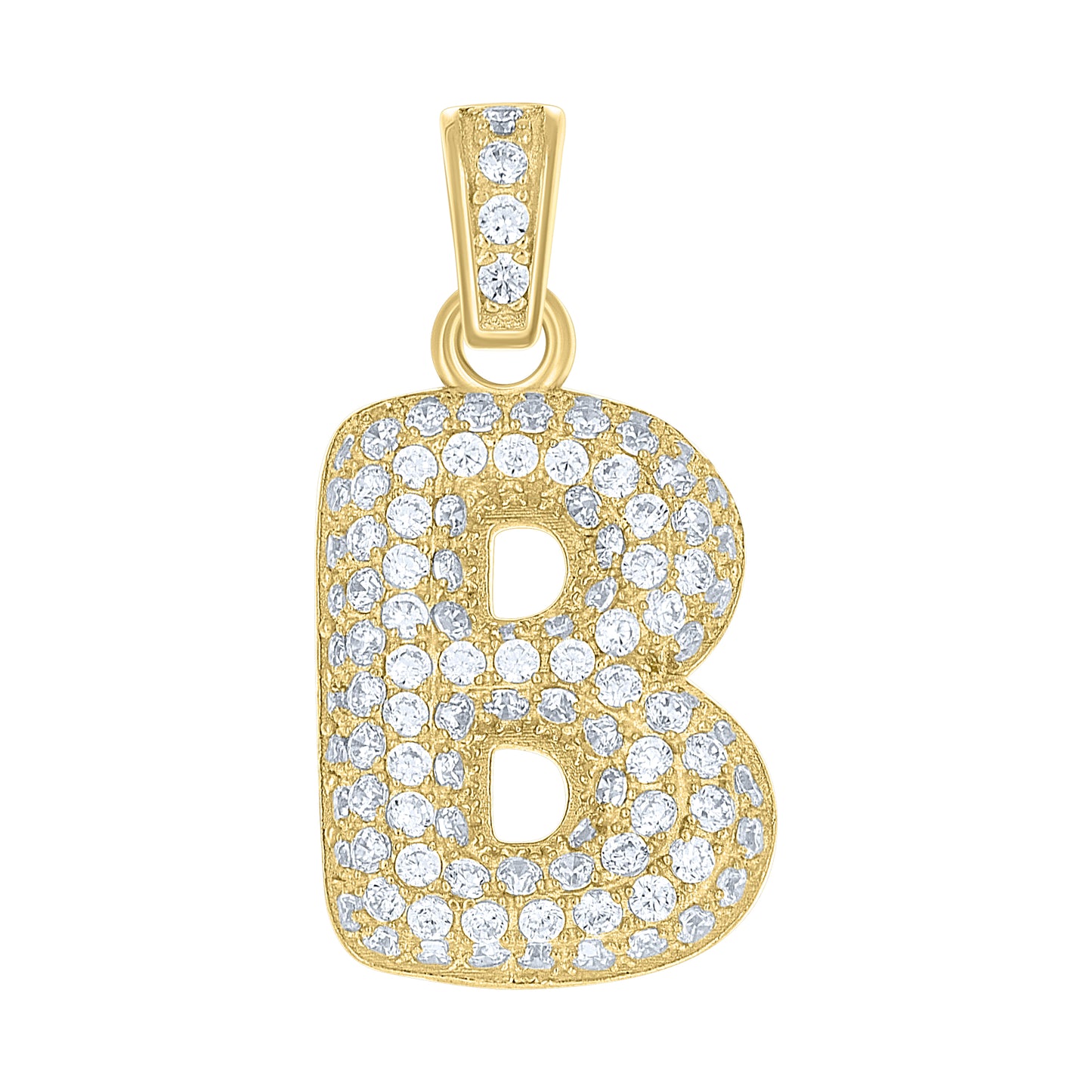 10Kt Gold Initial Letter Pendant "B"
