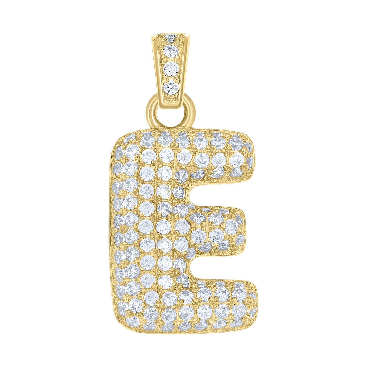10Kt Gold Initial Letter Pendant "E"